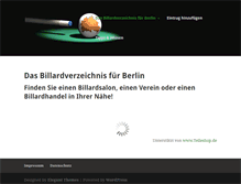 Tablet Screenshot of billard-in-berlin.de